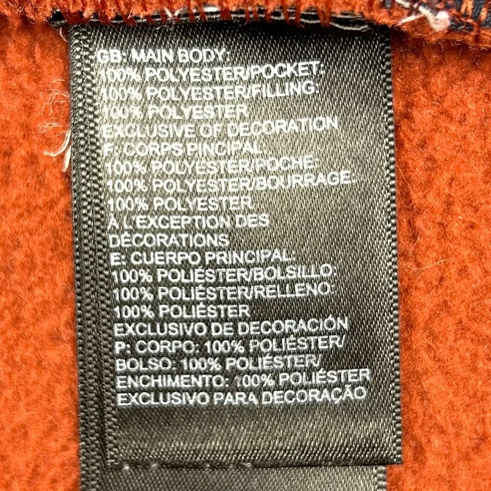North Face Campshire Fleece Vest Mens Small Orange Sherpa Full Zip Gorpcore‎